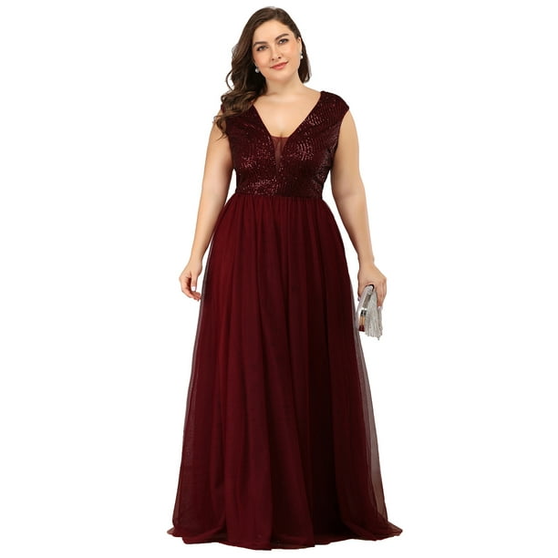 Ever-Pretty Women's A-Line V-Neck Sequin Patchwork Evening Prom Dress Ball Gowns Ever-Pretty Women's A-Line V-Neck Sequin Patchwork Evening Prom Dress Ball Gowns